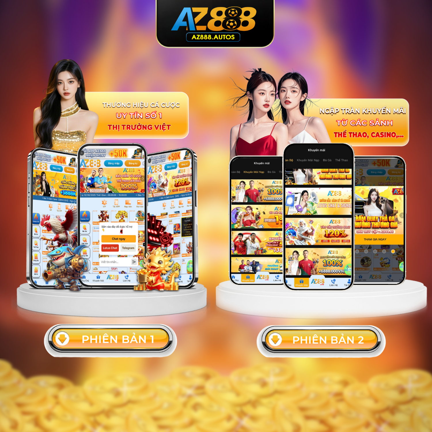Banner thương hiệu nhà cái az888